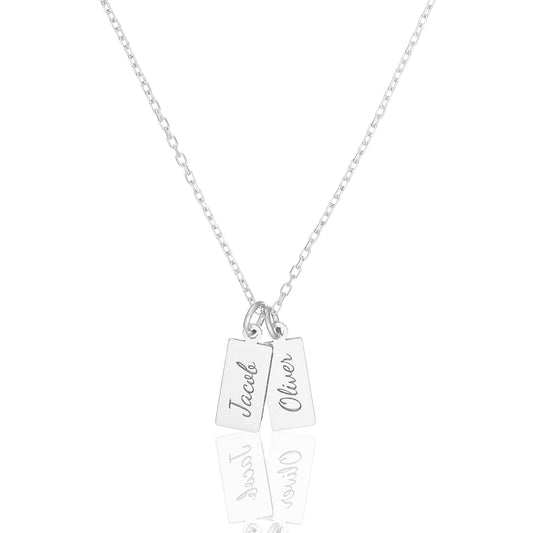 İsimli Kolye-Çift Plakalı | 925 Ayar Gümüş