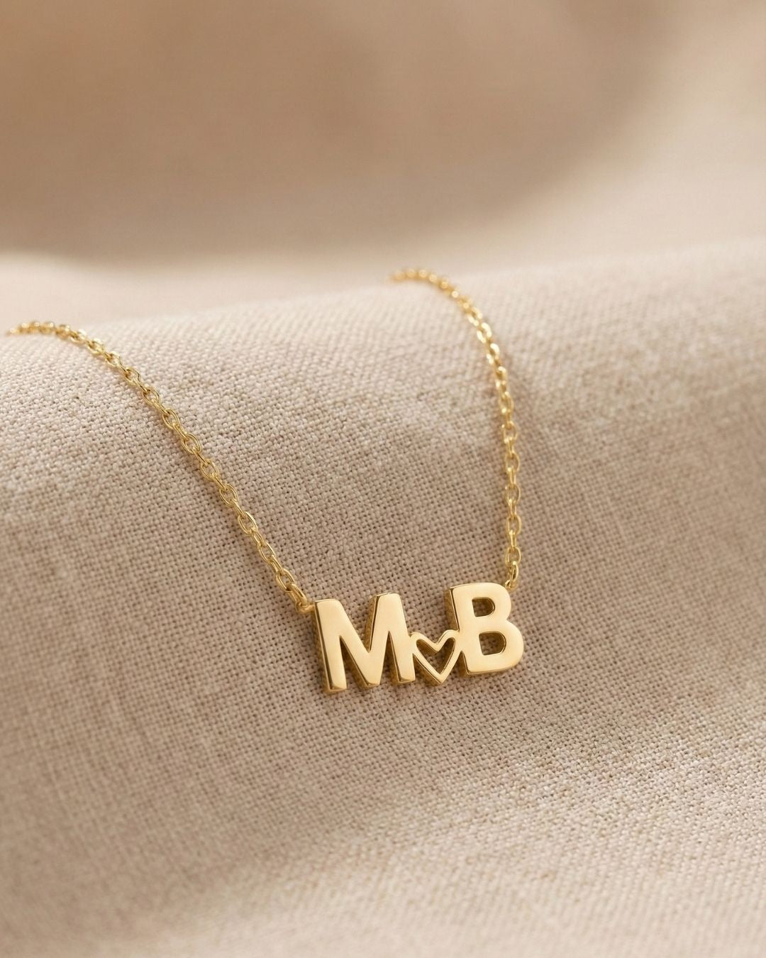 İki Harfli Kalpli Kolye | 925 Ayar Gümüş