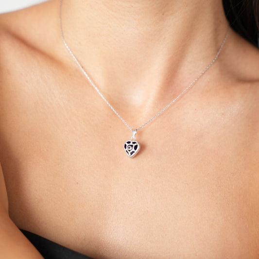 Kalp Nazar Boncuğu Kolye | 925 Ayar Gümüş