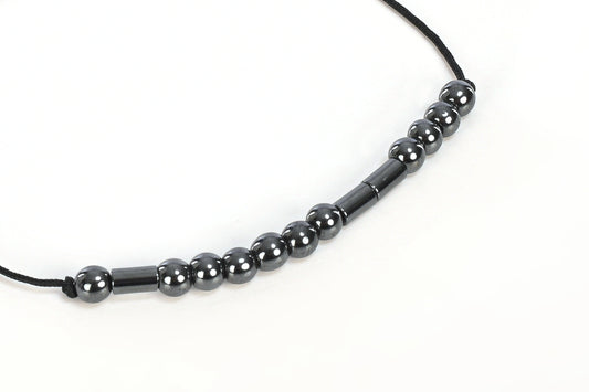 Mors Alfabeli Hematit Doğal Taşlı Bileklik