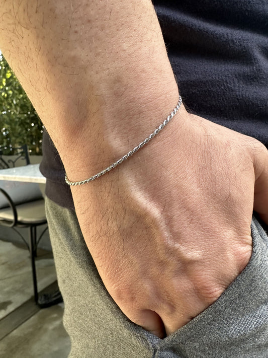 Burgu Zincir Çift Bileklik (2 adet) | 925 Ayar Gümüş