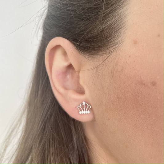 Taç Küpe | 925 Ayar Gümüş