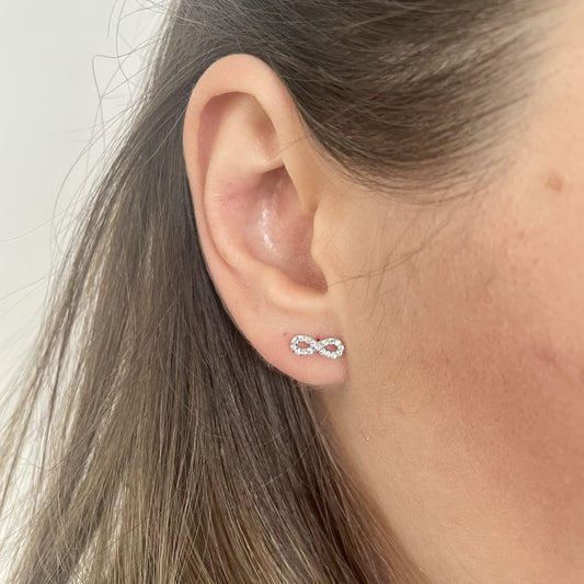 Sonsuzluk Küpe | 925 Ayar Gümüş