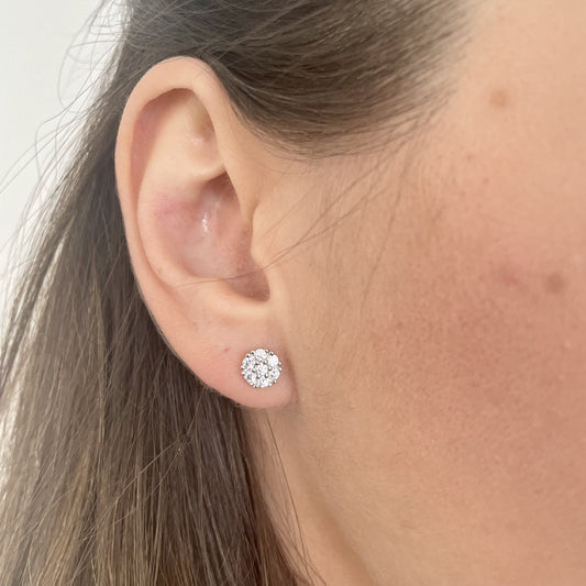 Çiçek Küpe | 925 Ayar Gümüş