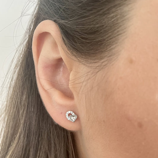 Kalp Küpe | 925 Ayar Gümüş