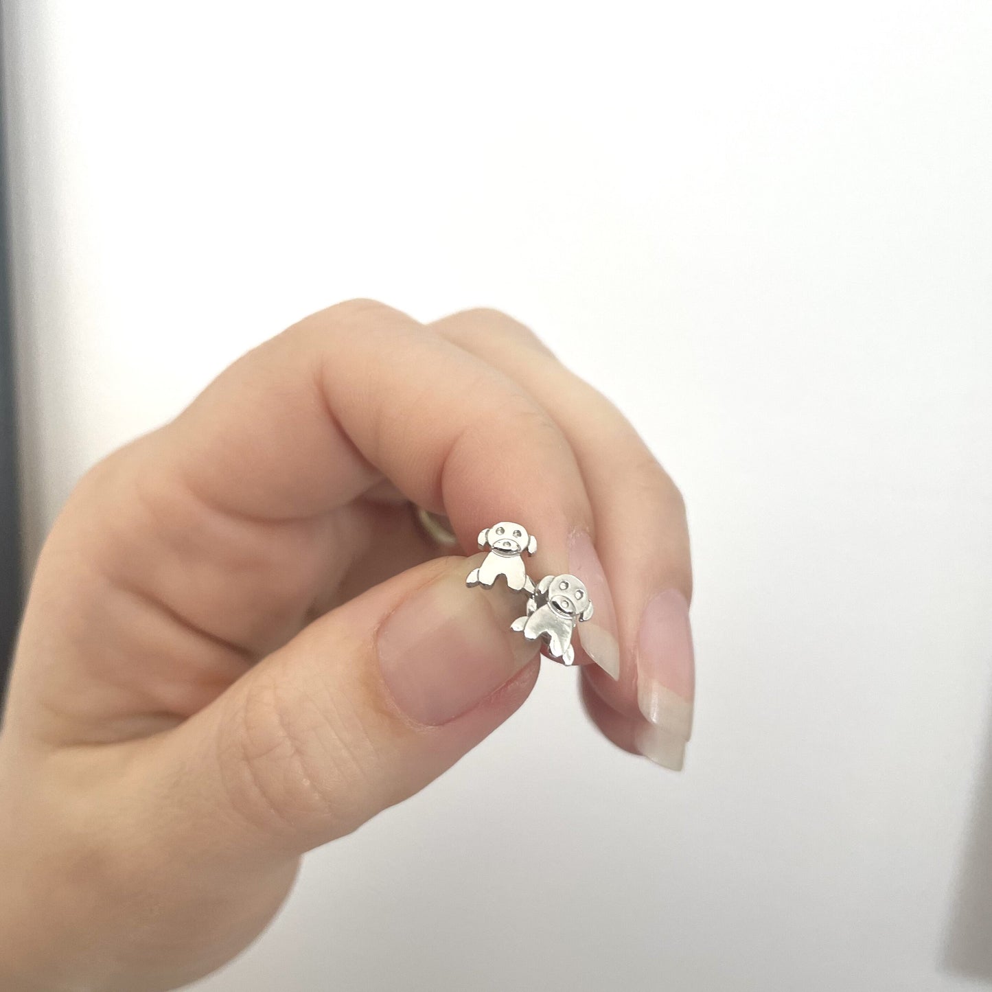 Köpek Figürlü Küpe | 925 Ayar Gümüş