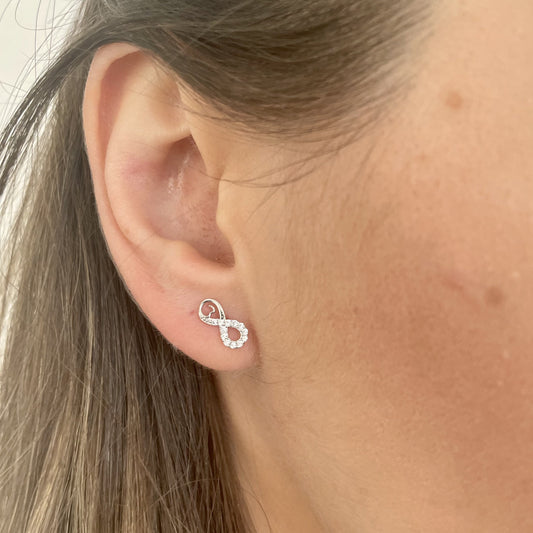 Sonsuzluk Küpe | 925 Ayar Gümüş