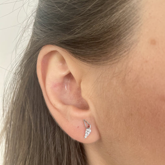 Melek Kanadı Küpe | 925 Ayar Gümüş