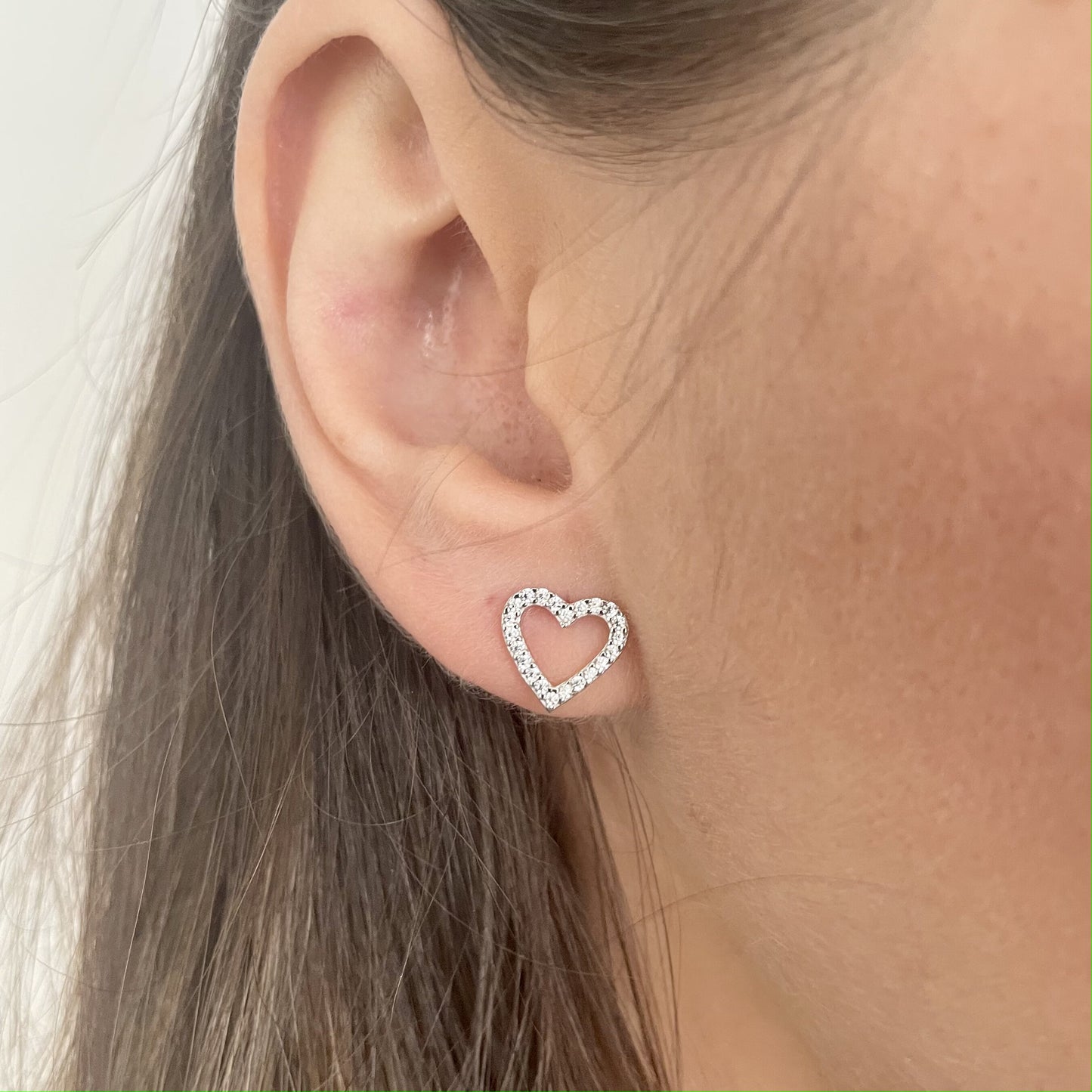 Kalp Küpe | 925 Ayar Gümüş