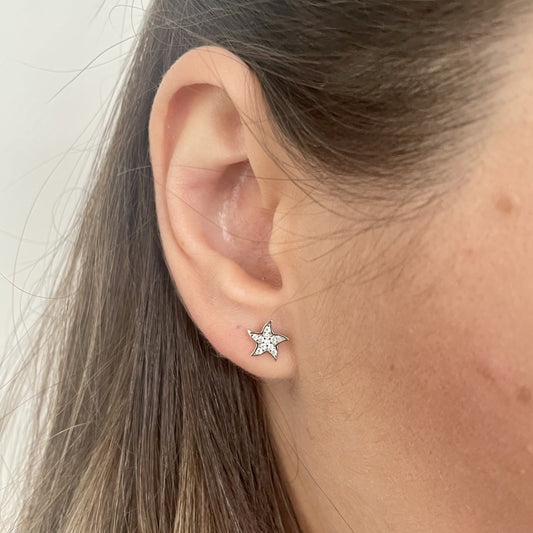 Deniz Yıldızı Küpe | 925 Ayar Gümüş