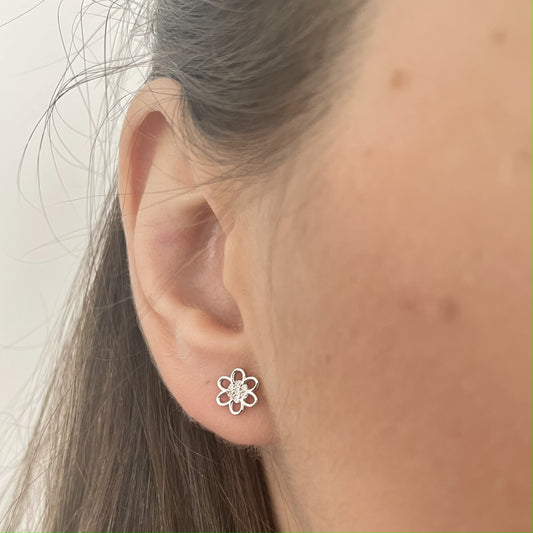 Papatya Küpe | 925 Ayar Gümüş