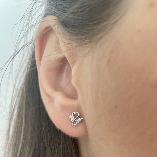 Melek Kanatlı Sonsuzluk Küpe | 925 Ayar Gümüş