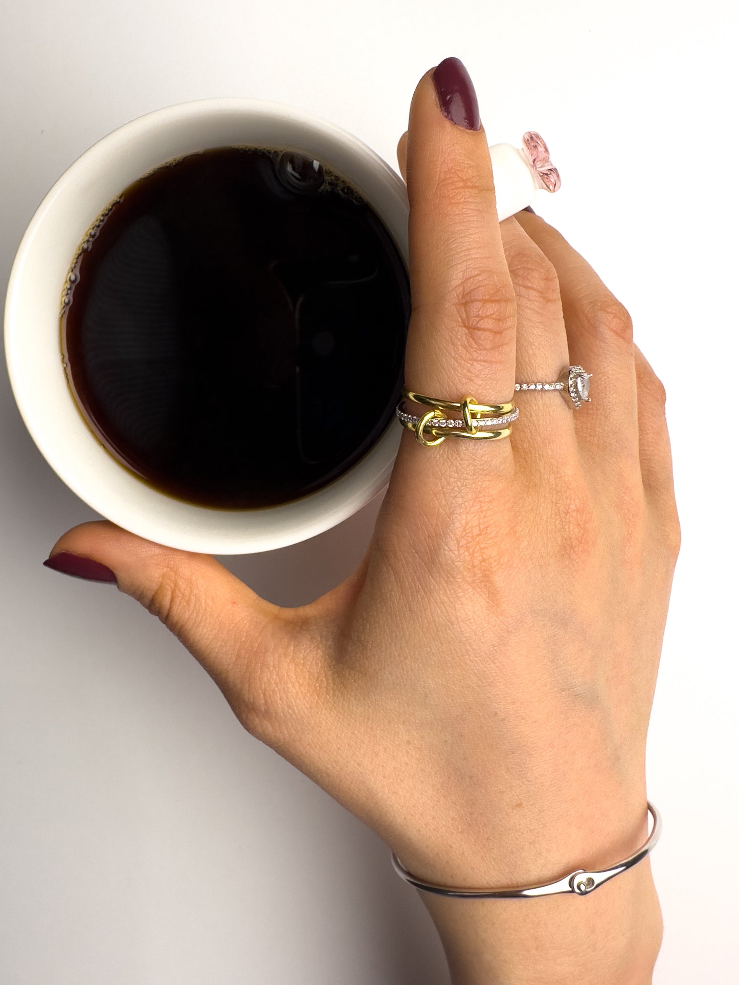 Üçlü Bağlantılı Yüzük| 925 Ayar Gümüş