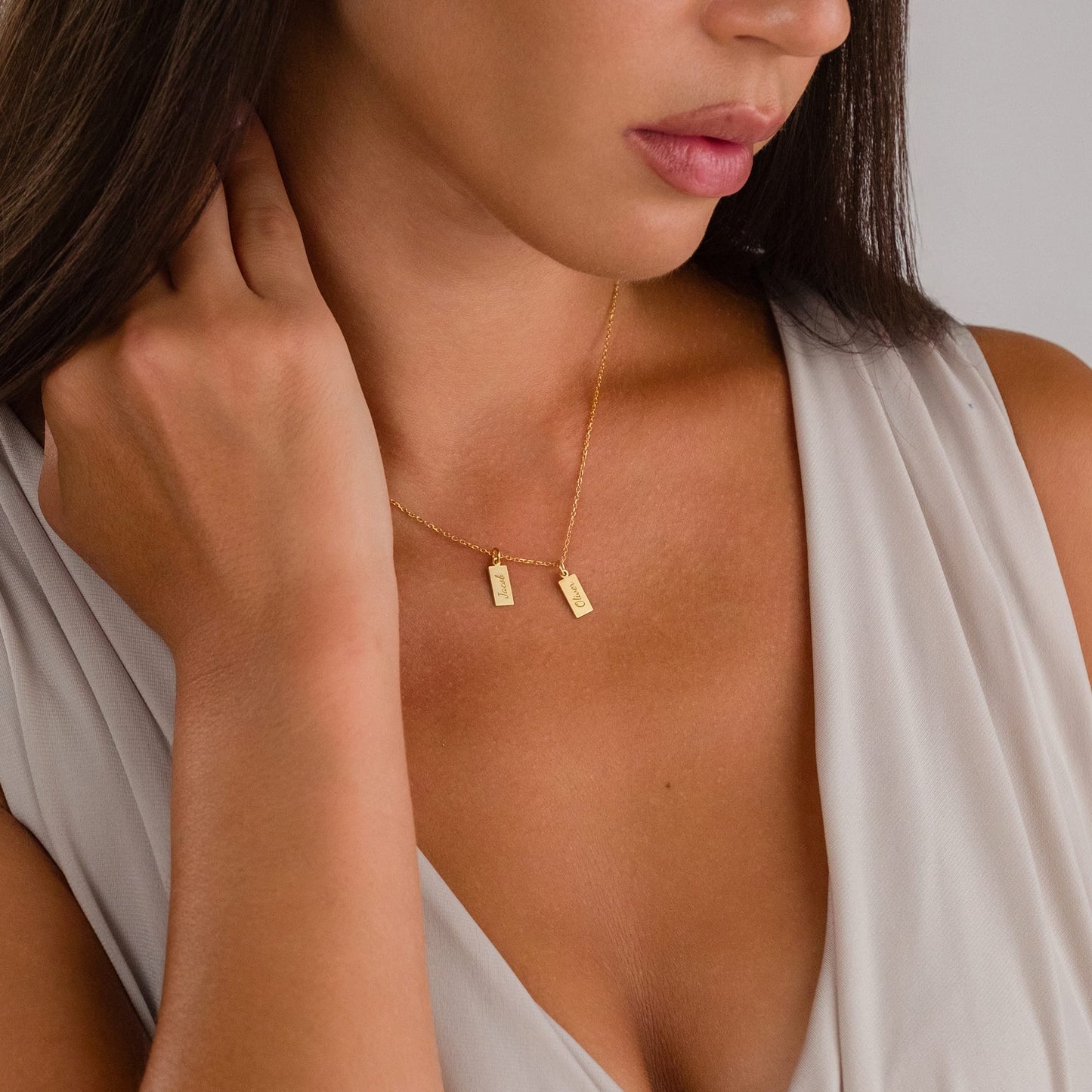 İsimli Kolye-Çift Plakalı | 925 Ayar Gümüş