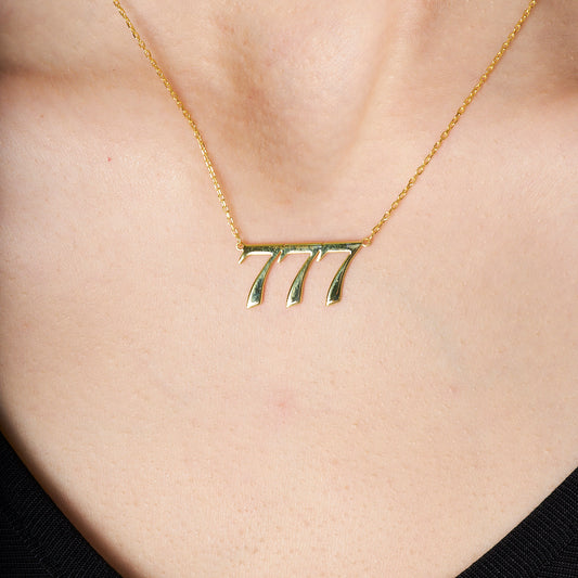 777 Melek Sayısı Kolyesi | 925 Ayar Gümüş