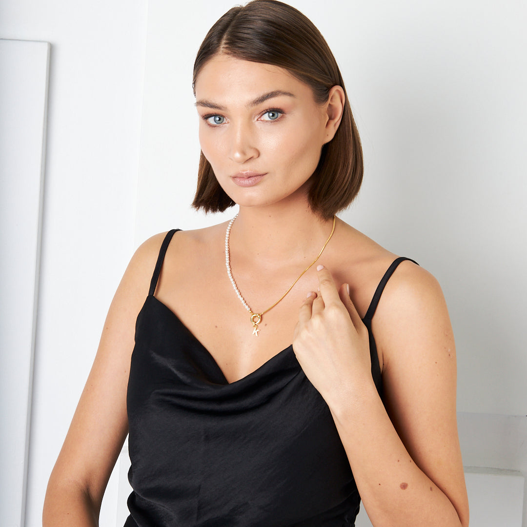 Kişiye Özel Harf Detaylı Gemici Halkalı Zincir Kolye | 925 Ayar Gümüş