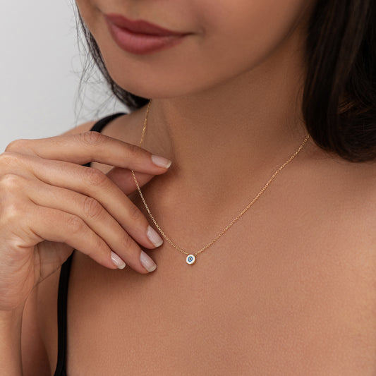 Minimalist Nazar Boncuğu Kolye | 925 Ayar Gümüş