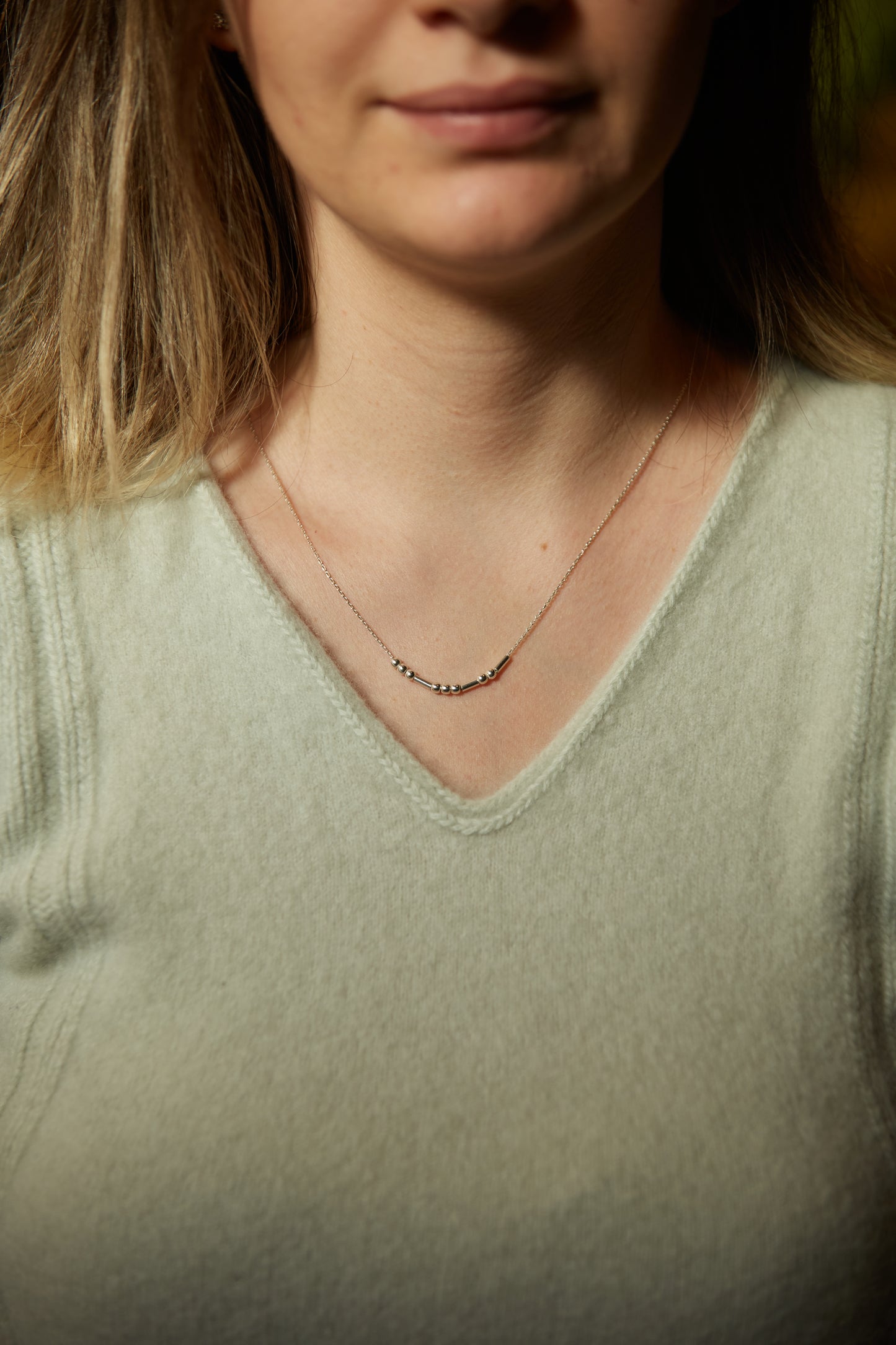 Mors Alfabeli Gümüş Kolye| 925 Ayar Gümüş