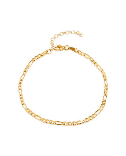 Unisex Figaro Zincir Çift Bileklik (2 adet) | 925 Ayar Gümüş