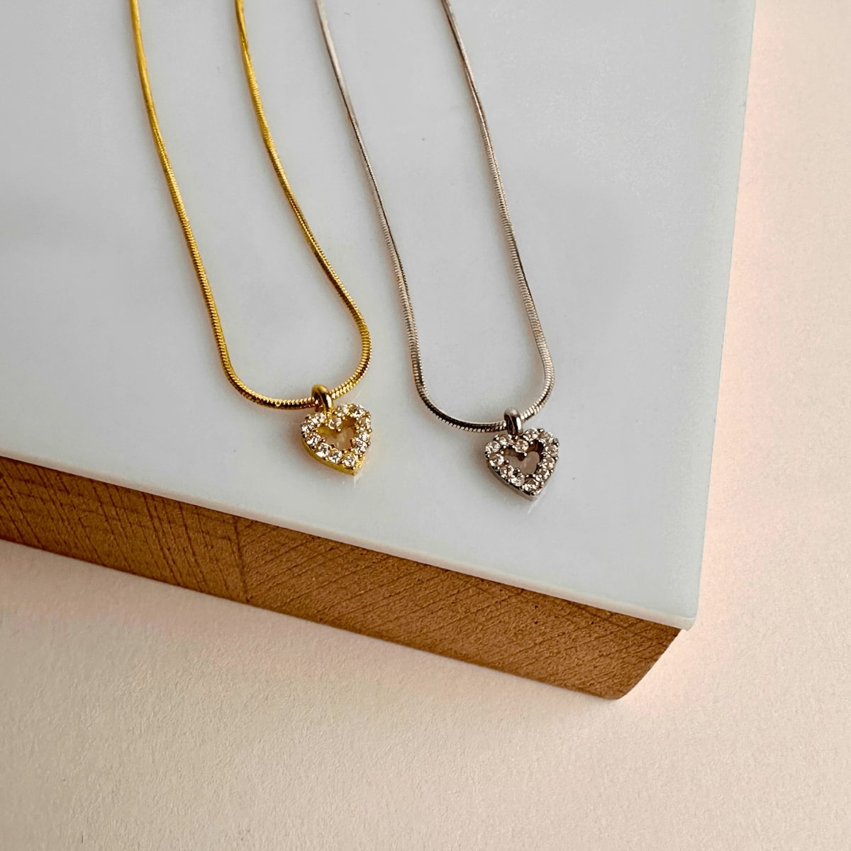 Minimalist Taşlı Kalp Kolye | 925 Ayar Gümüş