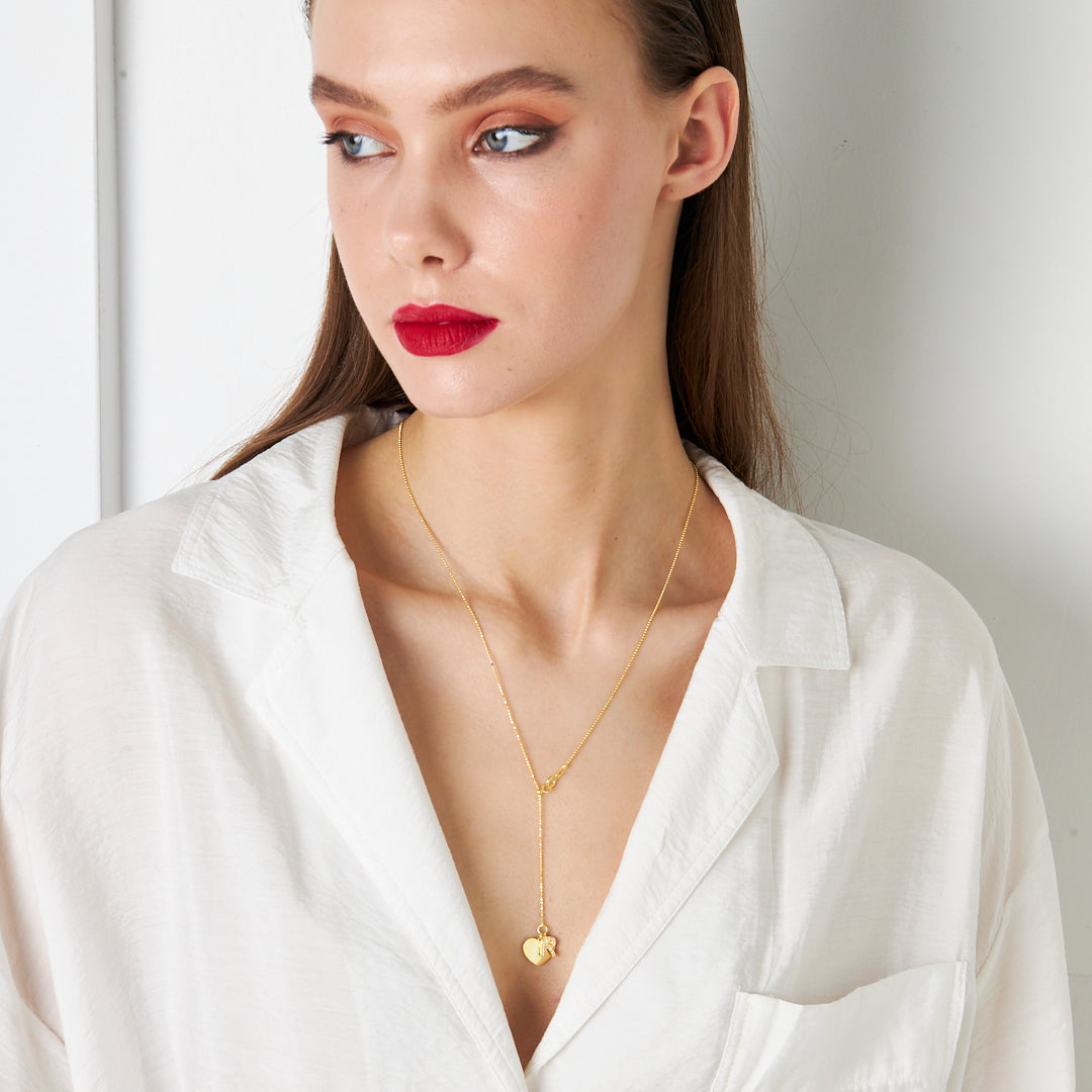 Kişiye Özel Top Zincir Harfli Kalp Kolye | 925 Ayar Gümüş