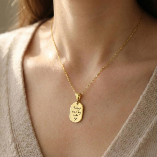 Kişiselleştirilebilir El Yazısı Kolye | 925 Ayar Gümüş