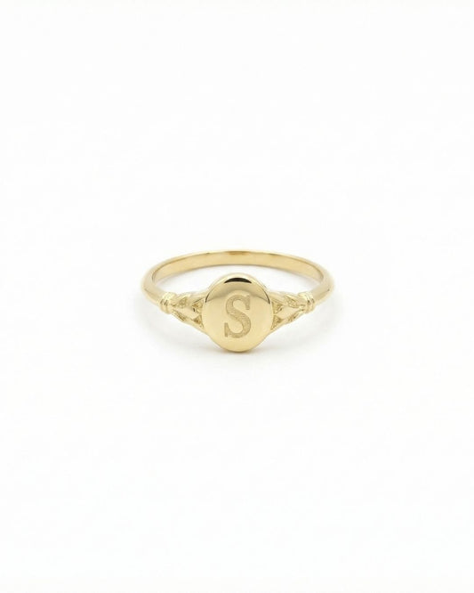 Vintage Harf Yüzük | 925 Gümüş