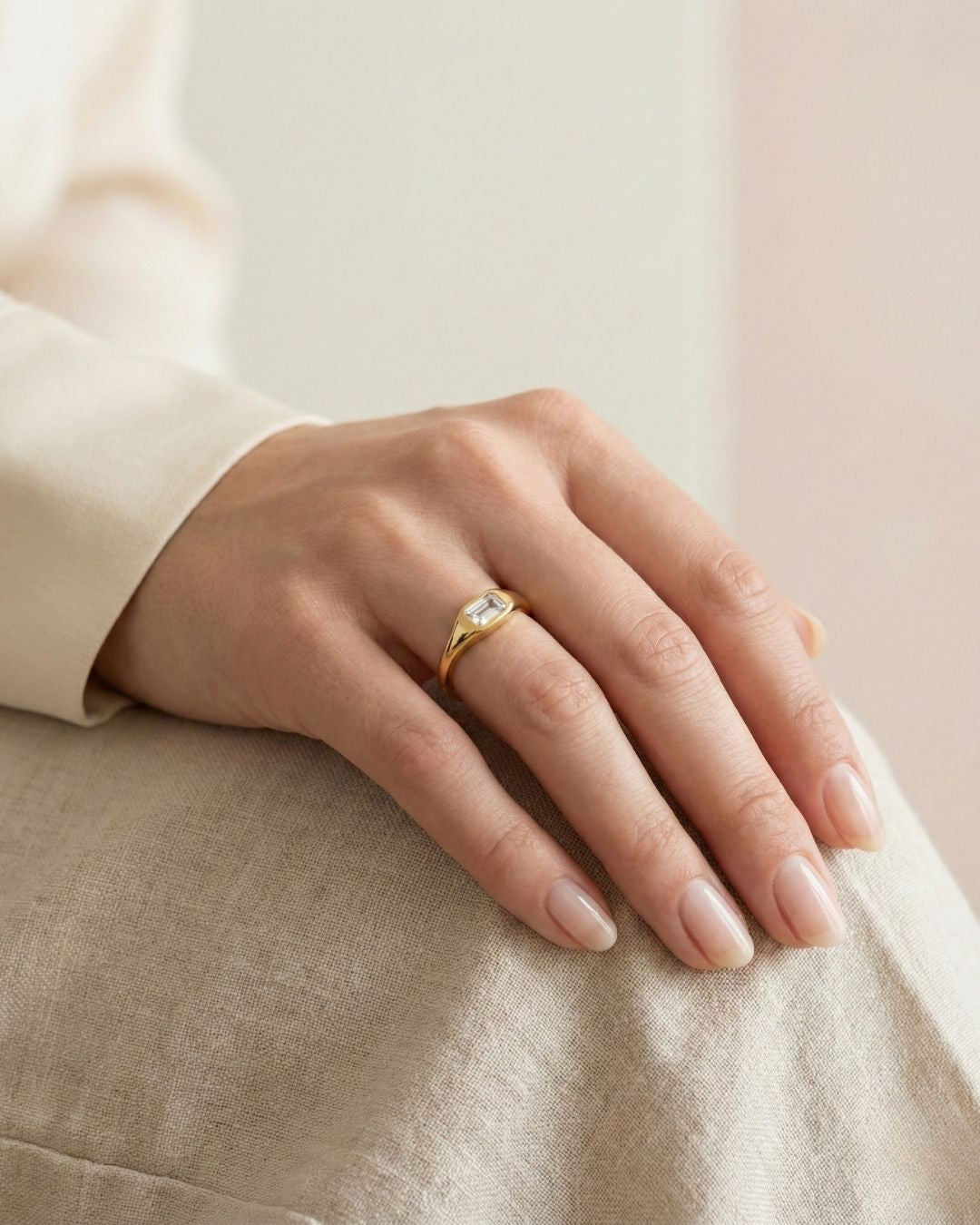 Modern Baget Ayarlanabilir Yüzük | 925 Gümüş