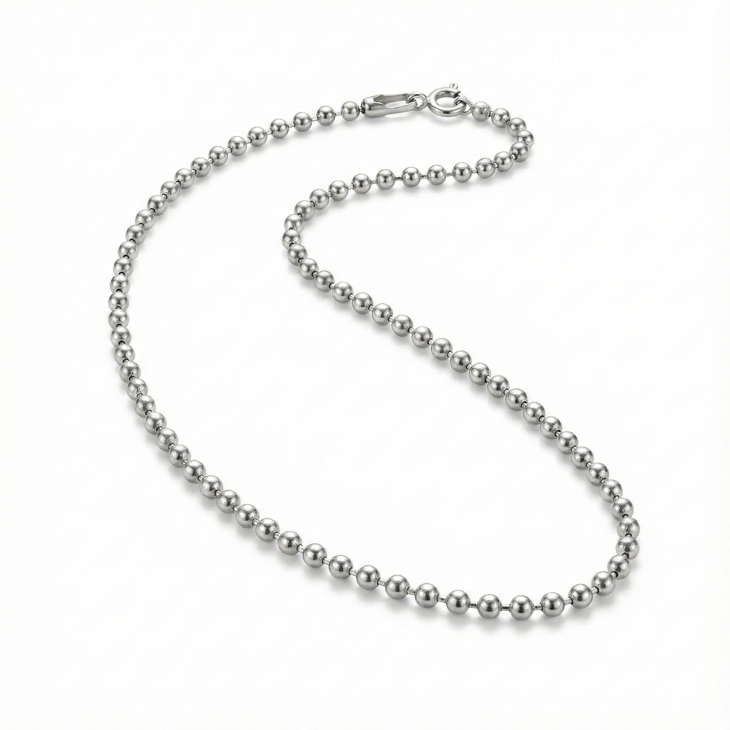 Top Zincirli Erkek Kolye | 925 Ayar Gümüş