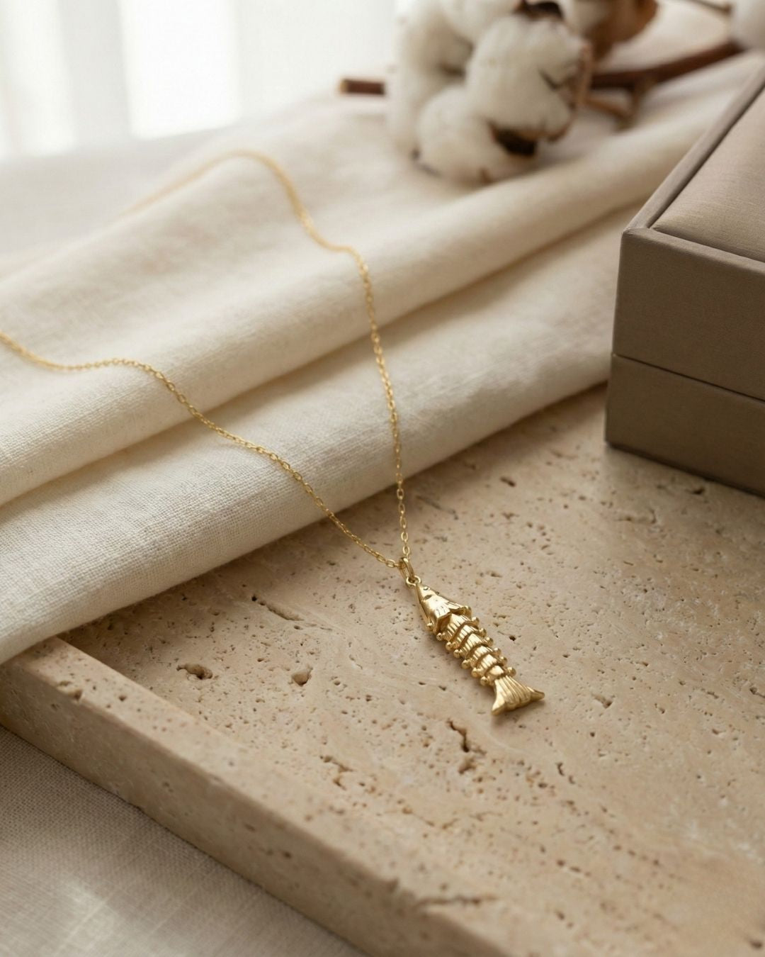 Minimal Balık Figürlü Zincir Kolye | 925 Ayar Gümüş